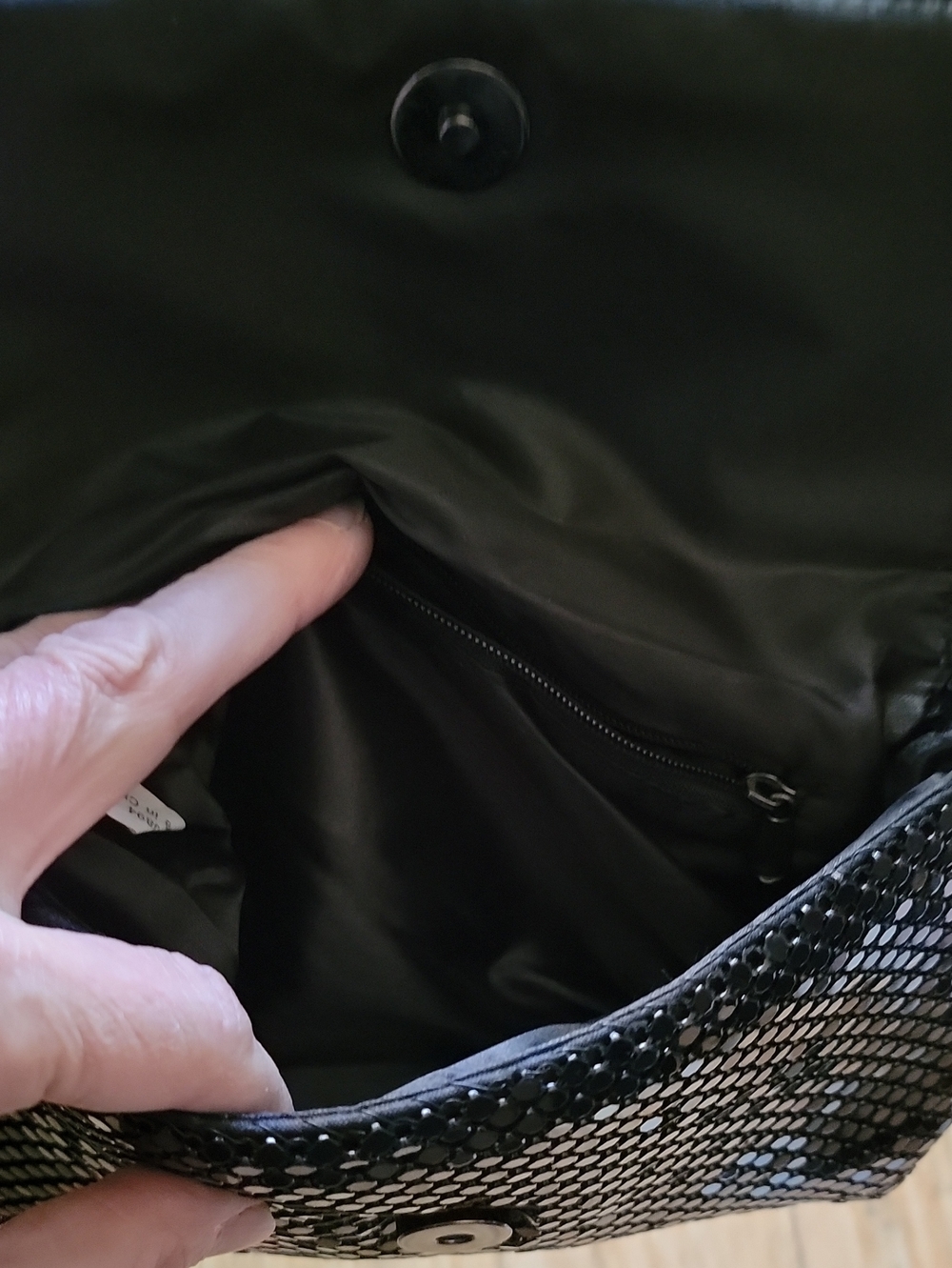 Black Satin Steve Madden and Sequin Evening Clutch Set - Unbranded - Picture 10 of 11
